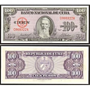 1958 Cuba 100 Pesos Note Pick 82 Banknote