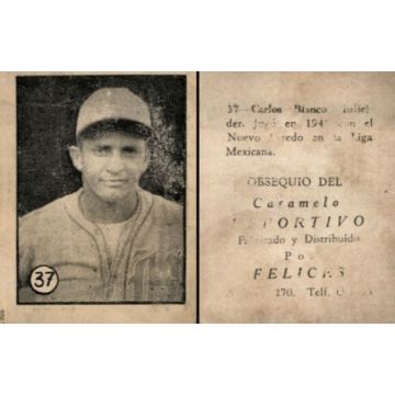 Carlos Blanco Baseball Card No. 37 - Cuba.