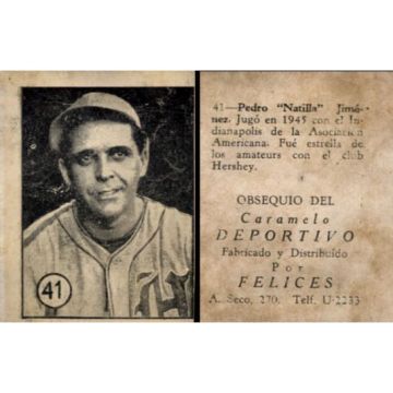 Pedro Natilla Jimenez Baseball Card No. 41 - Cuba