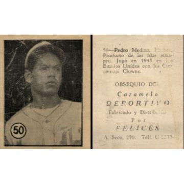 Pedro Medina Baseball Card No. 50 - Cuba