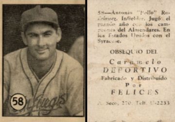 Antonio Rodriguez Baseball Card No. 58 - Cuba