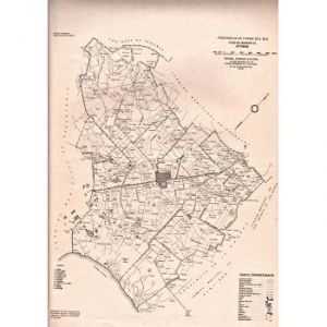 Artemisa, Cuba Mapa del Municipio, 1953 Original
