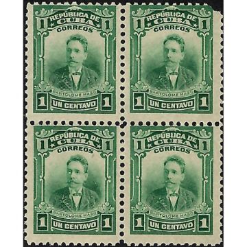 1911 SC 247 1 centavo-block of 4 stamps New