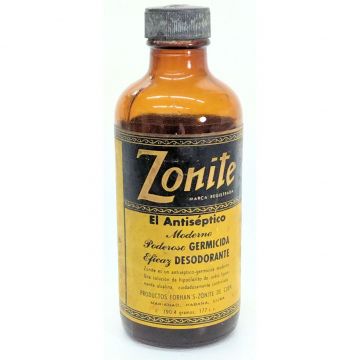 Botella-farmacia-medicine bottle Zonite Antiseptico