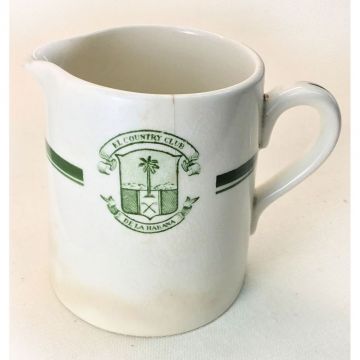 Ceramic creamer cup from El Country Club de La Habana