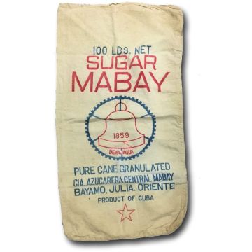 Saco de azucar de 100 lbs del Central Mabay, Demajagua