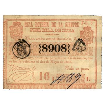 1844-05-02 Billete de Loteria