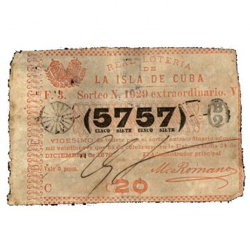 1878-12-24 Billete de Loteria