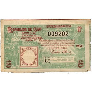 1909-12-23 Billete de Loteria