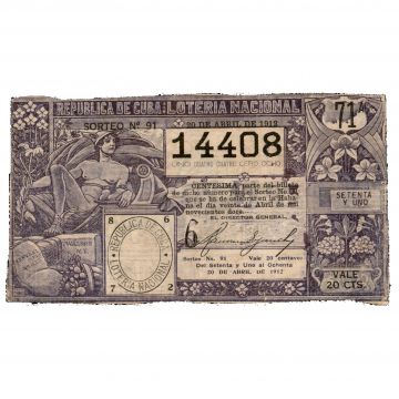 1912-04-20 Billete de Loteria