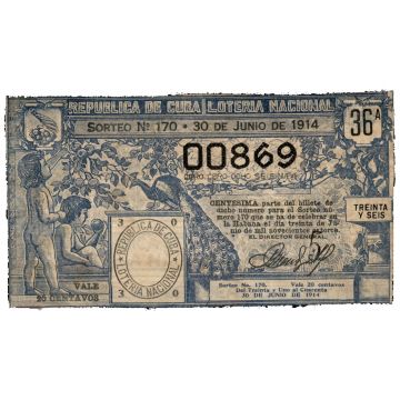 1914-06-30 Billete de Loteria
