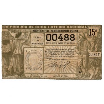 1914-12-30 Billete de Loteria