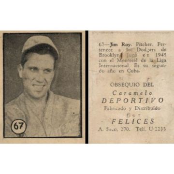 Jim Roy Baseball Card No. 67 - Cuba.