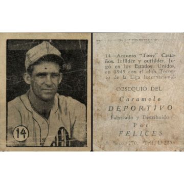 Antonio Castano Baseball Card No. 14 - Cuba.
