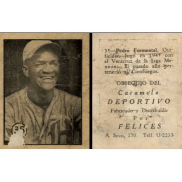 Pedro Formental Baseball Card No. 35 -Cuba.