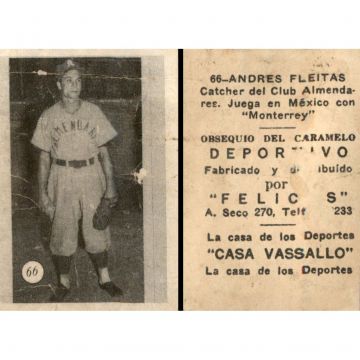 Andres Fleitas Baseball Card No. 66 - Cuba