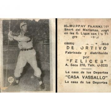 Murray Franklin Baseball Card No. 85 - Cuba
