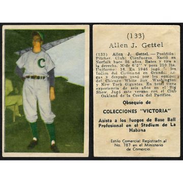 Allen Gettel Baseball Card No. 133 - Cuba XF