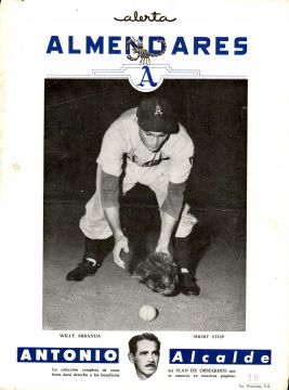 Alerta Almendares Cuban Baseball Photo Sheet Willy Miranda