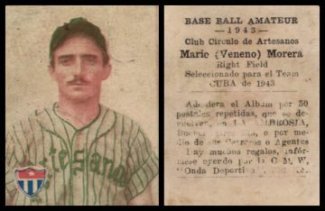 Mario Veneno Morera Circulo de Artesanos Baseball Card 1943 - Cuba