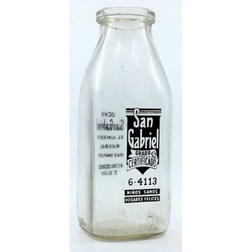 Botella de leche San Gabriel 473 grs, 1950 - 1960