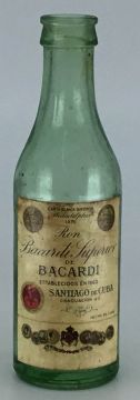 Vintage Cuban Miniature liquor bottle Bacardi