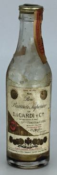Vintage Cuban Miniature liquor bottle Bacardi