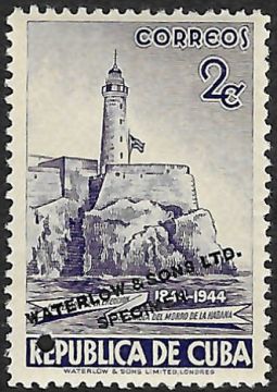 1942 Cuba, Scott 432-S Stamp 2 Cents SPECIMEN Perf. 12.5