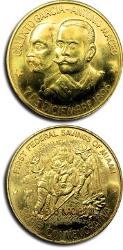 1986 Souvenier coin Calixto Garcia and 100th aniversary of Antonio Maceo death