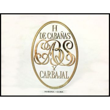 Stiker ad H de Cabanas y Carbajal, huge size 13.25 X 9.5 inches