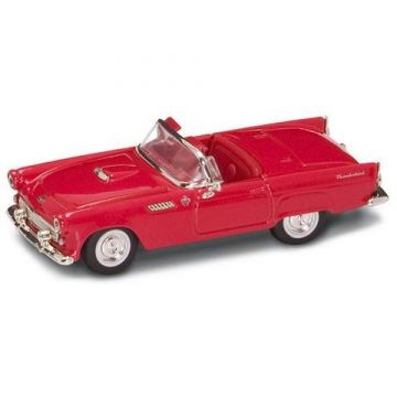 1955 Ford Thunderbird Convertible Diecast Car Model Replica, Red, 1:43 Scale