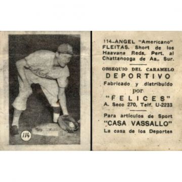 Angel Fleitas Baseball Card No. 114 - Cuba