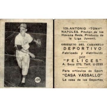 Antonio Napoles Baseball Card No. 109 - Cuba