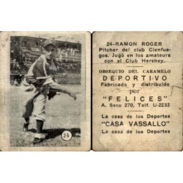 Ramon Colorado Roger Baseball Card No. 24 - Cuba