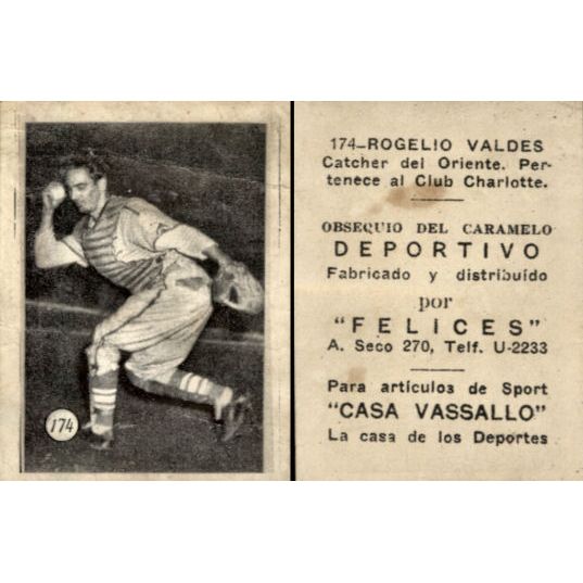 Vintage Cuba Caramelo Deportivo Felices 1946 - 1947 Baseball