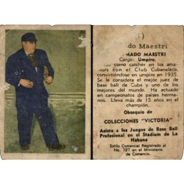Amado Maestri Baseball Card No. 1 - Good condition