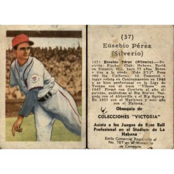 Eusebio Perez Baseball Card No. 37 - Cuba