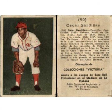 Oscar Sardinas Baseball Card No. 50 - Cuba