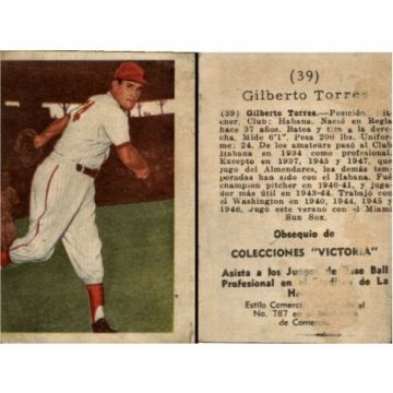 Gilberto Torres Baseball Card No. 39 - Cuba