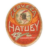 Cuban Beer bottle label Cerveza Hatuey 25 Aniversario