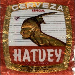 Cuban Beer bottle label Cerveza Hatuey 12
