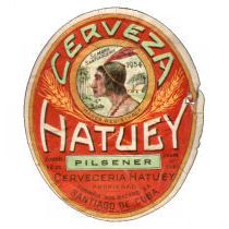 Cuban Beer bottle label Cerveza Hatuey PILSENER