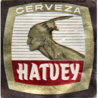 Cuban Beer bottle label Cerveza Hatuey square