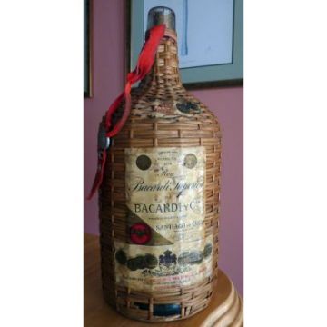 Bottle Bacardi Rum large size bottle.