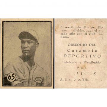 Martin Dihigo Baseball Card No. 65 Cuba.