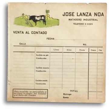 Jose Lanza Front, Receipt