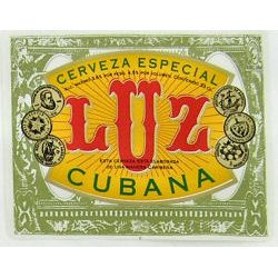 Cuban Beer bottle label Cerveza Luz