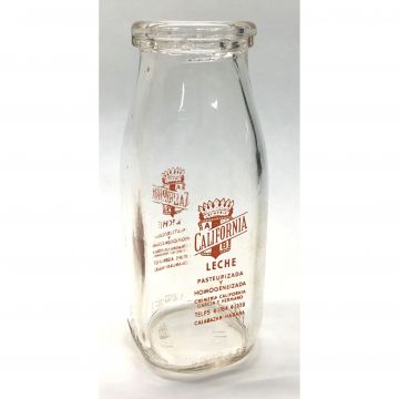 Botella de leche Cremeria California, 236 gramos, 5.25 inches, Half Pint