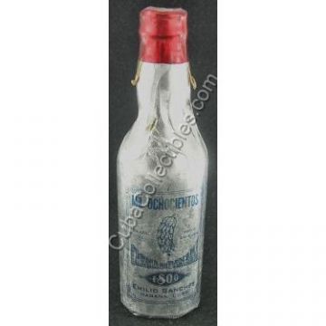 Vintage Cuban miniature liquor bottle Crema de Banana