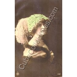 Vintage poscard Woman Postcard